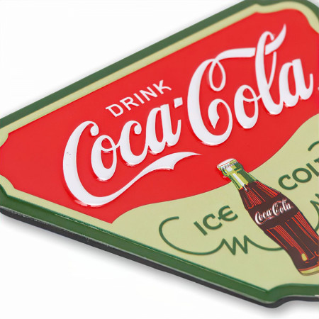 Coca-Cola Ice-Cold Retro Embossed Metal Magnet
