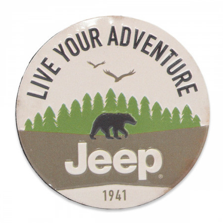 Jeep Live Your Adventure 1941 Embossed Metal Magnet