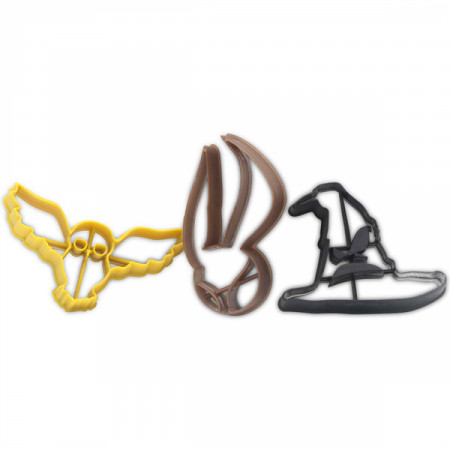 Harry Potter Wizard Hat, Hedwig, & Golden Snitch Cookie Cutters