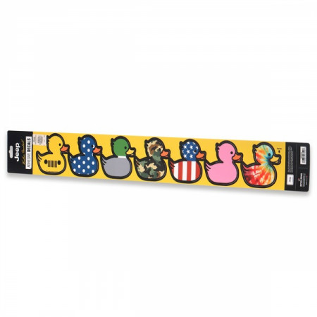 Jeep Patterned Rubber Ducks Adhesive Decal