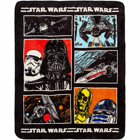 Star Wars Retro Art 46" x 60" Silk Touch Throw Blanket