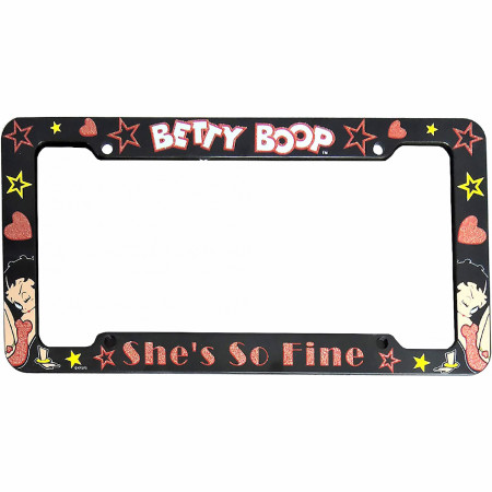 Betty Boop She's So Fine License Plate Frame