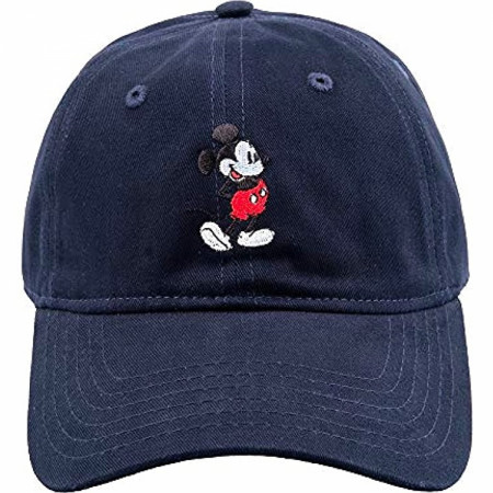 Disney Classic Mickey Mouse Happy Stance Retro Blue Adjustable Hat