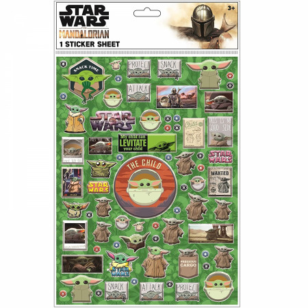 Star Wars The Child from The Mandalorian Raised Sticker Sheet