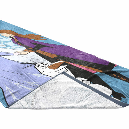 Disney Frozen Ana & Elsa Holding Hands 27"x54" Microfiber Beach Towel