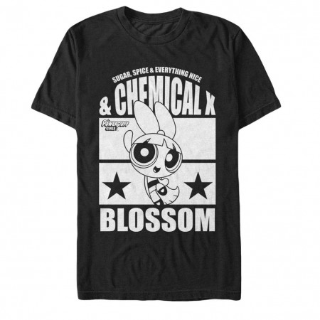 Power Puff Girls Chemical X Blossom Black T-Shirt