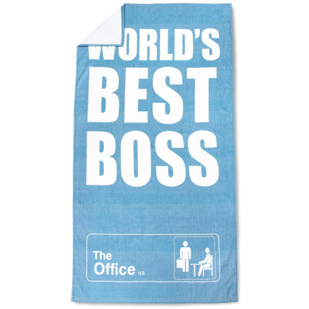 The Office Michael Scott Worlds Best Boss Oversized Beach Towel