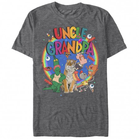 Uncle Grandpa Uncle Grandpa Cast Gray T-Shirt