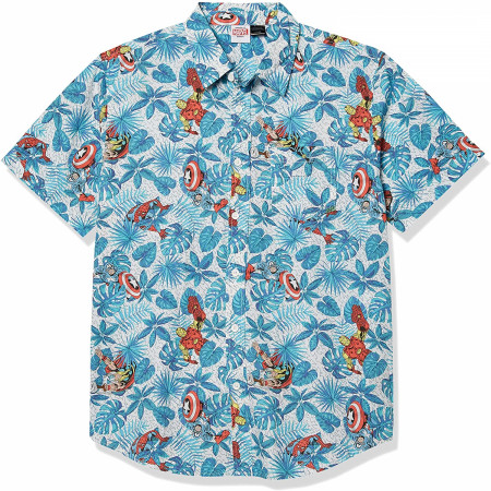 Marvel Avengers Button Up Hawaiian Shirt