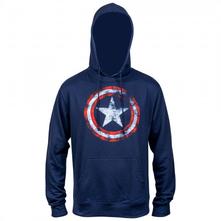 Captain America Distressed Navy Pullover Hoodie