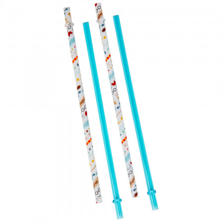 Harry Potter Icon 4-Pack of Reuseable Plastic Straws