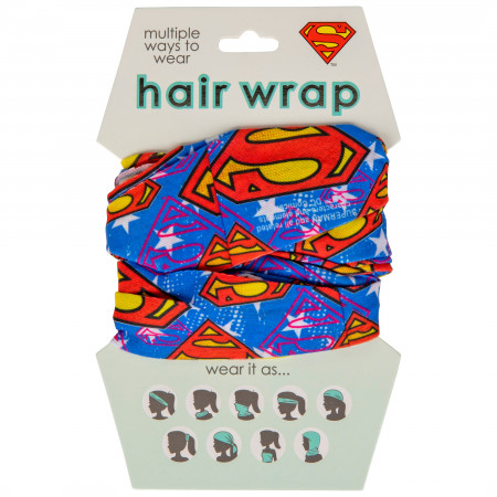Superman Classic Symbol Face Mask and Hair Wrap