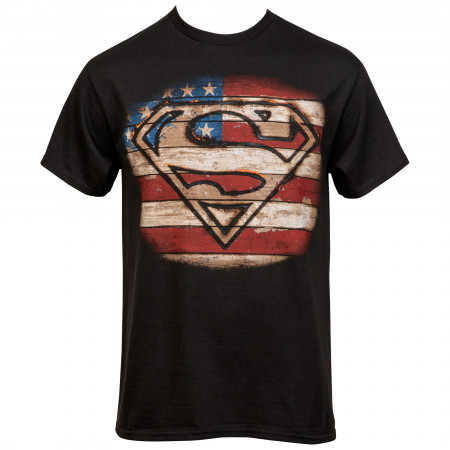 Superman Burned Wood Symbol T-Shirt