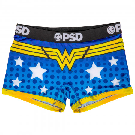 DC Wonder Woman Symbol Microfiber Blend Boy Shorts Underwear