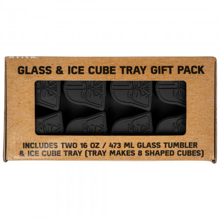 Darth Vader Holiday 2-Piece Pub Glass and Ice Tray Gift Pack