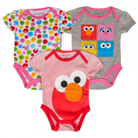 Sesame Street 3-Pack Set of Girl's Bodysuits