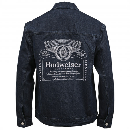 Budweiser King of Beers Dark Wash Trucker Jacket with Label Lining