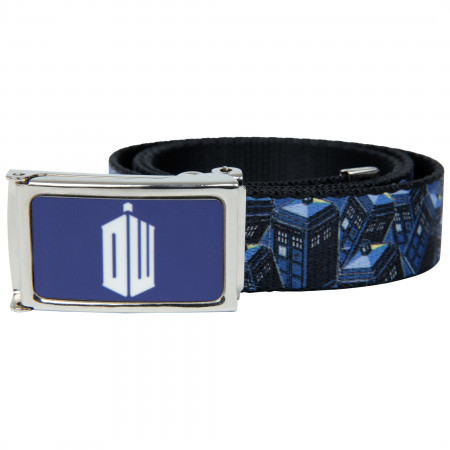 Dr. Who Big Tardis Blue Web Belt