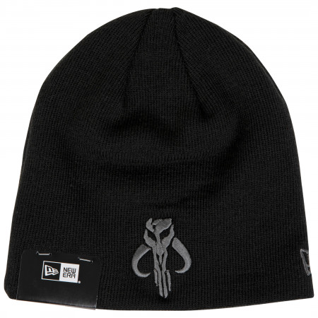 Star Wars Boba Fett Mandalorian Skull Logo in GREEN Beanie Cap Knit Hat 