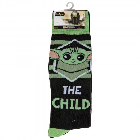 The Mandalorian Grogu The Child 2-Pair Pack of Crew Socks