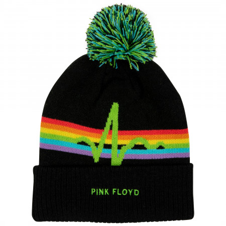 Pink Floyd Cuff Pom Knit Beanie