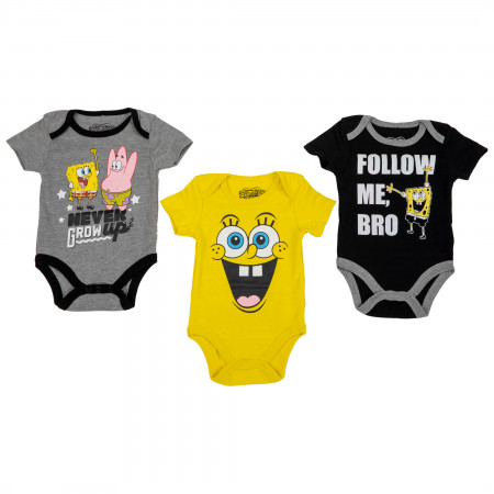 SpongeBob SquarePants Nickelodeon Characters 3 Pack Snap Suits