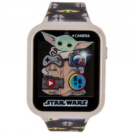 Accutime Star Wars The Mandalorian and The Child Heads Interactive Kids Black Watch