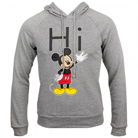 Disney Mickey Mouse Hi Bye Front and Back Print Women's Fitted Hoodie