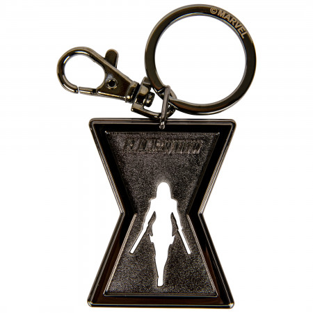 Black Widow Movie Symbol Pewter Keychain