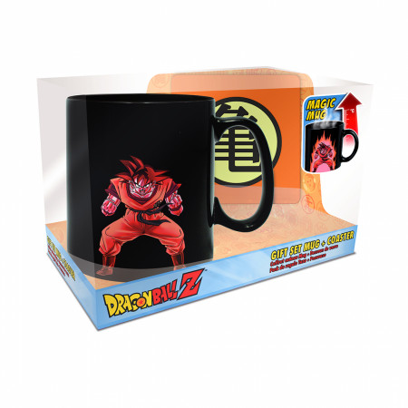 Dragon Ball Z Goku Super Saiyan Color Change Mug and Coaster Set