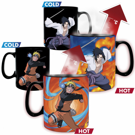 Naruto Shippuden Naruto and Sasuke Magic Mug & Coaster Gift Set