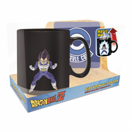 Dragon Ball Z Vegeta Super Saiyan Color Change Mug & Coaster Set