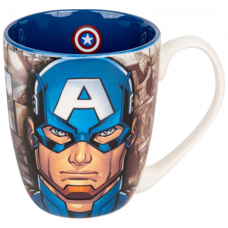 Captain America Cartoon Face Mug