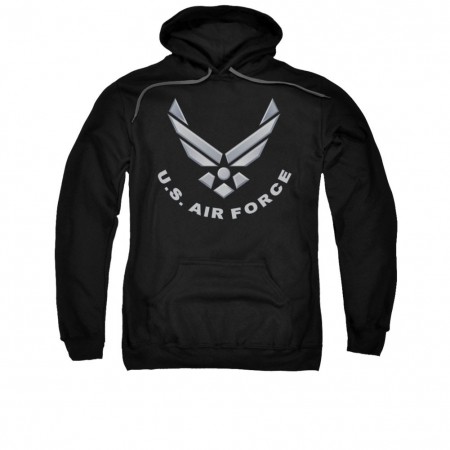 US Air Force Logo Black Pullover Hoodie
