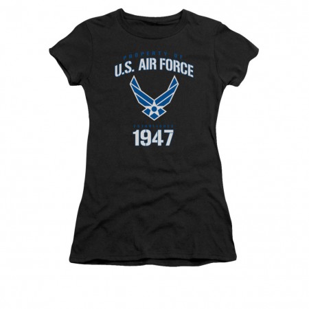 US Air Force F35 Black Juniors T-Shirt