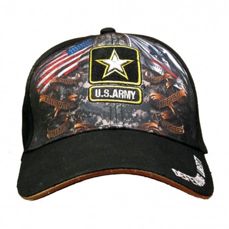 US Army Black Baseball Hat