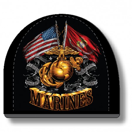 USMC Marines Flags Black Hat Beanie