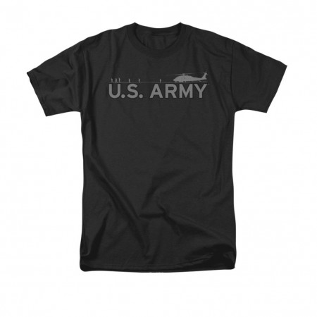 US Army Helicopter Black T-Shirt