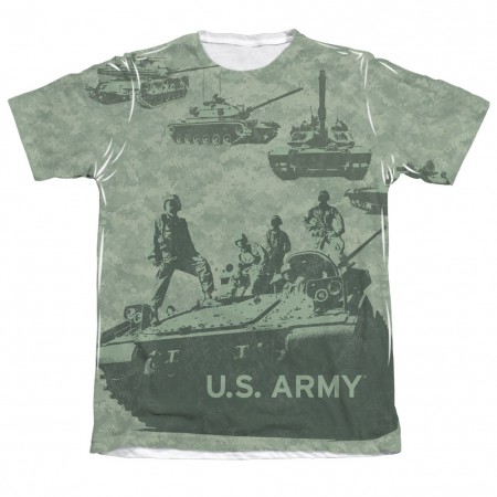 US Army Tank Up Green Sublimation T-Shirt