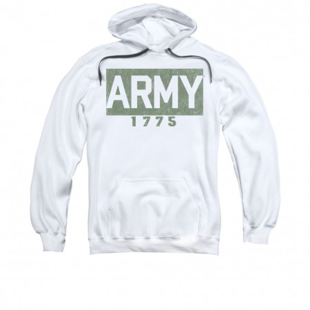 US Army 1775 Block White Pullover Hoodie