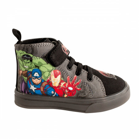 Avengers Assemble and Symbol Kids Lighted Canvas Shoes