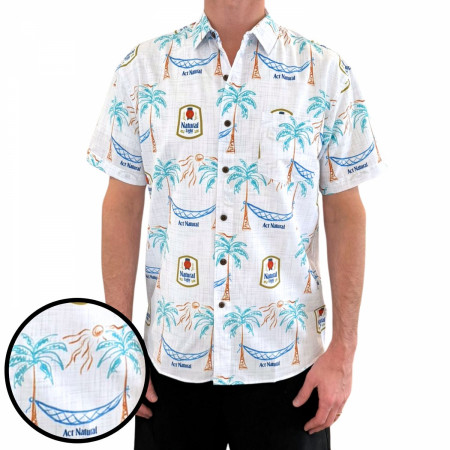 Natural Light Island Life Tropical Bros. Hawaiian Shirt