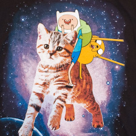 Adventure Time Riding Cat Men's Tee Shirt