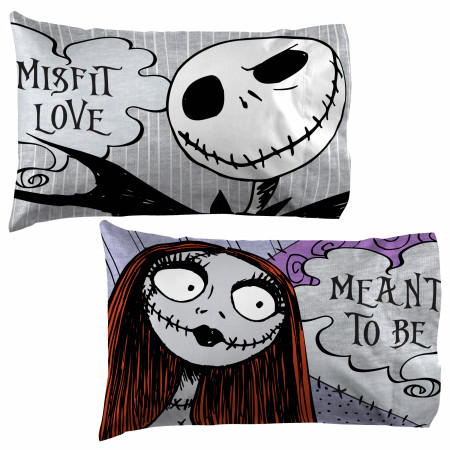 Nightmare Before Christmas Misfit Love Meant To Be Pillow Case 2-Pack
