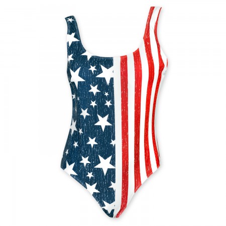 Stars And Stripes Women's American Flag One Piece Swimsuit