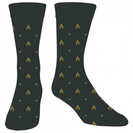 Aquaman Green Mini Logo Dress Socks