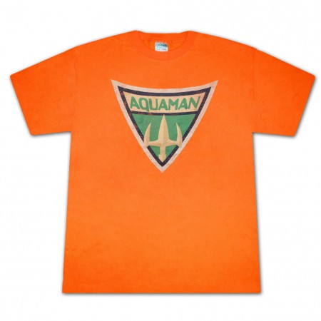 Aquaman Symbol T Shirt - Orange