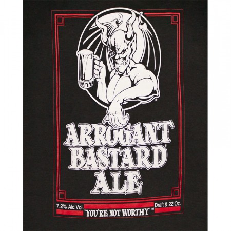 Arrogant Bastard Ale Long Sleeve Men's Graphic Black T-Shirt