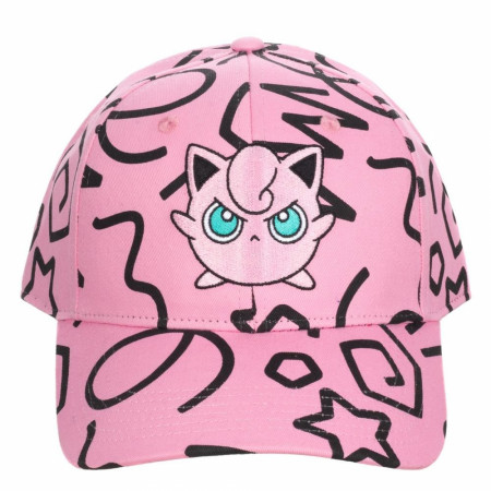 Pokemon Jigglypuff All Over Print Pre-Curved Snapback Hat