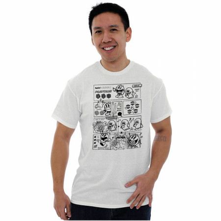 Pac-Man Game Pac-Man And Ghosts Comic Game On T-Shirt